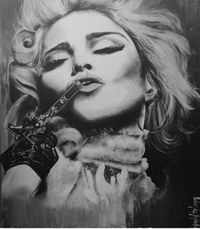 Madonna - 1.20m X 1.00m - Acryl op linnen